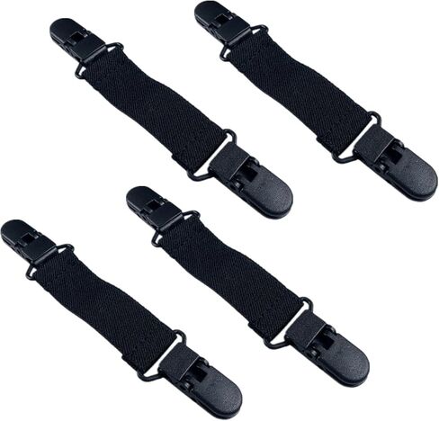 4 قطع من أحزمة الحذاء القابلة للتعديل - حذاء رعاة البقر ومشابك أرجل البنطلون، أشرطة ركاب للجنسين لركوب الدراجات النارية والملابس اليومية in Kuwait