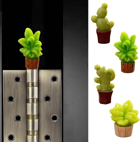Cute Mini Creative Cactus Hinge Heads Decorative Topper Set 4PCS, Home Decoration,Magnetic Hinge Head Toppers Door Hinge in Saudi Arabia