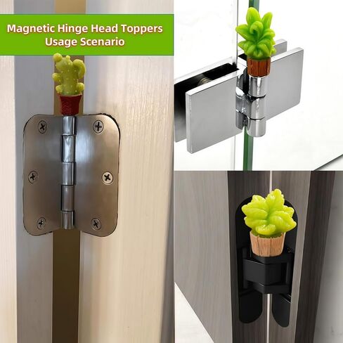 Cute Mini Creative Cactus Hinge Heads Decorative Topper Set 4PCS, Home Decoration,Magnetic Hinge Head Toppers Door Hinge in Saudi Arabia