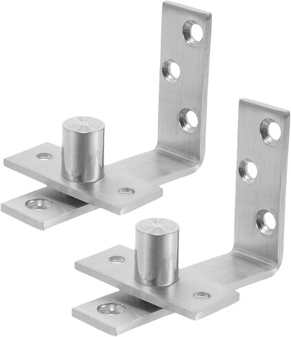 VALICLUD 2 قطعة مفصلات أبواب مخفية من الفولاذ المقاوم للصدأ، مفصلات محورية مخفية غير مرئية للأبواب الخشبية والمعدنية، أجهزة دوران هادئة للمنزل والمكتب in Kuwait