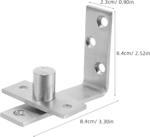 VALICLUD 2 قطعة مفصلات أبواب مخفية من الفولاذ المقاوم للصدأ، مفصلات محورية مخفية غير مرئية للأبواب الخشبية والمعدنية، أجهزة دوران هادئة للمنزل والمكتب in Kuwait