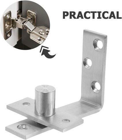 VALICLUD 2 قطعة مفصلات أبواب مخفية من الفولاذ المقاوم للصدأ، مفصلات محورية مخفية غير مرئية للأبواب الخشبية والمعدنية، أجهزة دوران هادئة للمنزل والمكتب in Kuwait