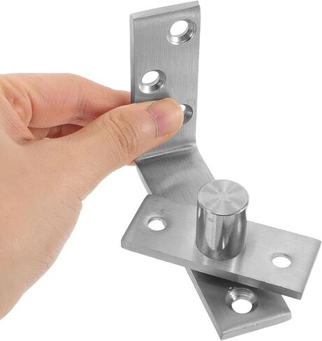 VALICLUD 2 قطعة مفصلات أبواب مخفية من الفولاذ المقاوم للصدأ، مفصلات محورية مخفية غير مرئية للأبواب الخشبية والمعدنية، أجهزة دوران هادئة للمنزل والمكتب in Kuwait