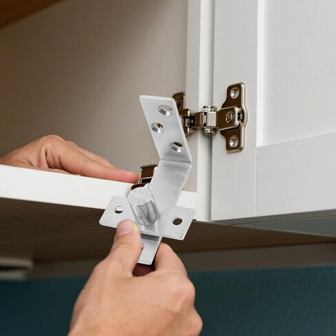 VALICLUD 2 قطعة مفصلات أبواب مخفية من الفولاذ المقاوم للصدأ، مفصلات محورية مخفية غير مرئية للأبواب الخشبية والمعدنية، أجهزة دوران هادئة للمنزل والمكتب in Kuwait