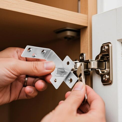 VALICLUD 2 قطعة مفصلات أبواب مخفية من الفولاذ المقاوم للصدأ، مفصلات محورية مخفية غير مرئية للأبواب الخشبية والمعدنية، أجهزة دوران هادئة للمنزل والمكتب in Kuwait