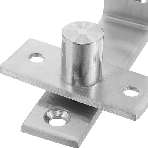 VALICLUD 2 قطعة مفصلات أبواب مخفية من الفولاذ المقاوم للصدأ، مفصلات محورية مخفية غير مرئية للأبواب الخشبية والمعدنية، أجهزة دوران هادئة للمنزل والمكتب in Kuwait