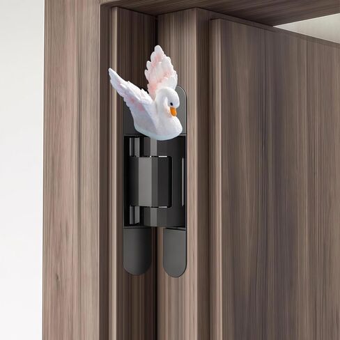 Cute Mini Creative White Swan, Duck Hinge Heads Decorative Topper Set 4PCS, Home Decoration,Magnetic Hinge Head Toppers Door Hinge in Saudi Arabia