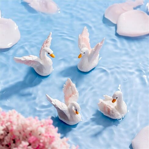 Cute Mini Creative White Swan, Duck Hinge Heads Decorative Topper Set 4PCS, Home Decoration,Magnetic Hinge Head Toppers Door Hinge in Saudi Arabia