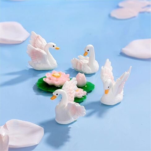 Cute Mini Creative White Swan, Duck Hinge Heads Decorative Topper Set 4PCS, Home Decoration,Magnetic Hinge Head Toppers Door Hinge in Saudi Arabia