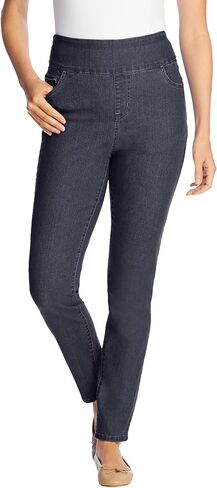 Woman Within Plus Size Flex-Fit Pull-On Slim-Leg Denim Jean in Saudi Arabia