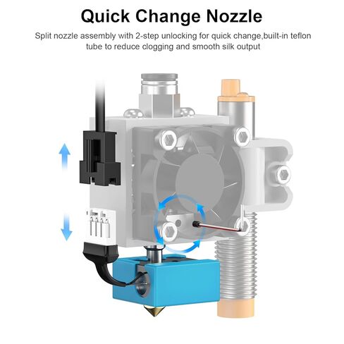 طابعة TINA2 Basic V9/V11 & TINA2S V10/V12 ثلاثية الأبعاد Hotend، غير متوافقة مع نماذج الطابعة الأخرى، يوصى بالتحقق من شهادة الجهاز عند استبدال الطابعة. in Saudi Arabia