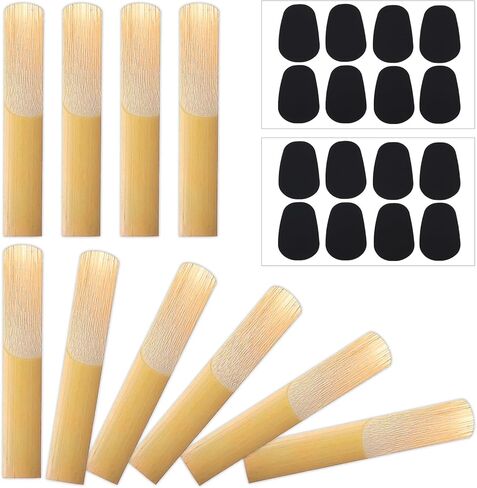 Sibba Tenor Sax Mouthpiece Kit with 10 Reeds & 16 Pads Complete Professional Saxophone Accessories Set for Beginners and Players Black Silicone Mouthpiece Cushions Pads Fit for Tenor Sax Parts in Saudi Arabia