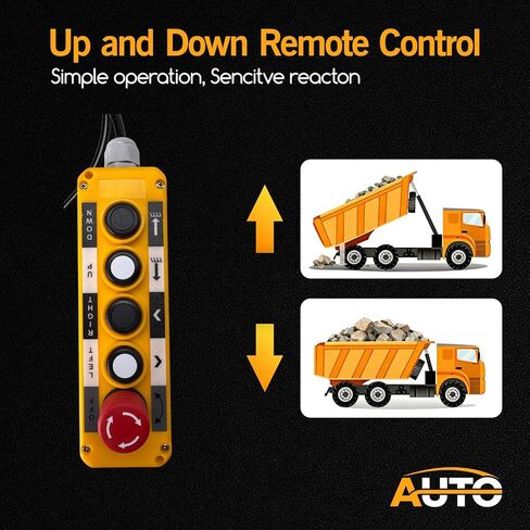 Waterproof Industrial 5 Button Rotary Button Electric Hoist Crane Pushbutton Switches with Box Holder with 15in Connecting Cable Up Down Driving Push Button Switch Control in Saudi Arabia