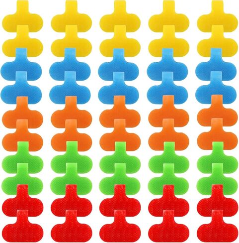 50pcs Wire Labels Electrical, Writable Reusable Nylon Cable Label Tags Cord Label Write on Wire Markers for Cable Wires Management and Identification (5 Colors) in Saudi Arabia
