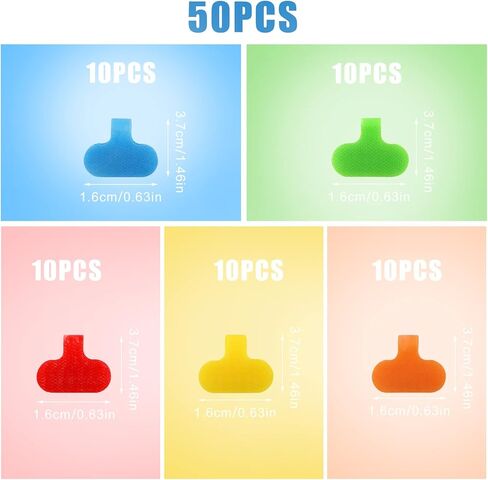 50pcs Wire Labels Electrical, Writable Reusable Nylon Cable Label Tags Cord Label Write on Wire Markers for Cable Wires Management and Identification (5 Colors) in Saudi Arabia