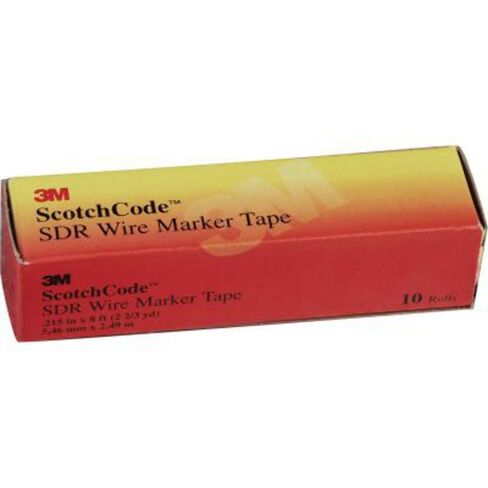 3M ScotchCode SDR-4 Polyester Film Wire Marker Tape Refill Roll, Legend "4", White in Saudi Arabia