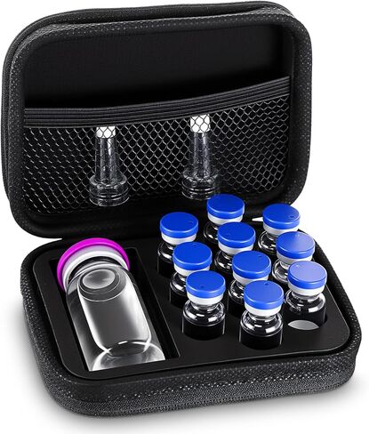 Qunclay Peptide Case Vial Storage 10 x 3ml + BAC & Case Holds Vials Water BAC Peptide GLP1, EVA Material, Portable Travel Storage Box Fridge Freezer Travel, with Mesh Pocket in Saudi Arabia