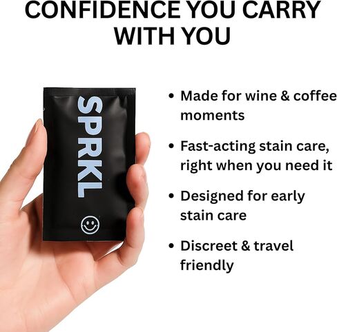 SPRKL Wine Wipes for Teeth – Instant Red Wine Stain Remover, Mint Fresh, 20 Pack Disposable Teeth Wipes in Kuwait