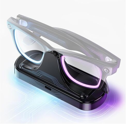 شاحن متوافق مع نظارات RayBan Meta الذكية - قاعدة شحن متوافقة مع Ray Ban Wayfarer Gen 2 1 - كابل ملحقات لزجاج Skyler Headliner AI in Saudi Arabia