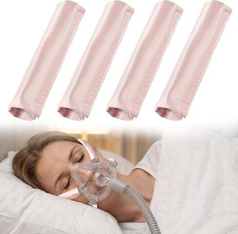 4 Packs Satin Strap CPAP Covers Breathable Mask Frame Covers, Reusable Strap Cushions Suitable for Universal Masks, Soft Silk Pads for Reducing Red Marks (Pink) in Saudi Arabia