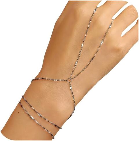 Hand Chain Bracelet Ring Bracelet Hand Chain Adjustable Finger Ring Bracelet Gold Hand Chain Bracelet for Women in Saudi Arabia