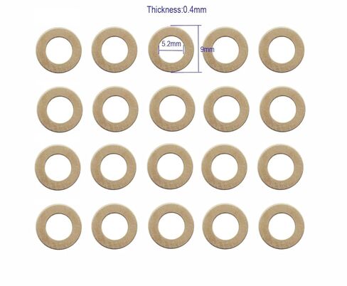 Compatible with Bugout AXIS Lock 535 EDC Pocket Knife Brass Washer Gasket,Folding Knives Replacement Cushion pad Ring,Pivot pin washers Meson Shim Washer, 0.4x9x5.2 mm,Pack of 20 pcs in Kuwait