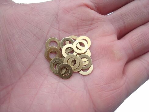 Compatible with Bugout AXIS Lock 535 EDC Pocket Knife Brass Washer Gasket,Folding Knives Replacement Cushion pad Ring,Pivot pin washers Meson Shim Washer, 0.4x9x5.2 mm,Pack of 20 pcs in Kuwait