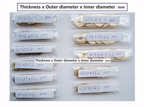 Compatible with Bugout AXIS Lock 535 EDC Pocket Knife Brass Washer Gasket,Folding Knives Replacement Cushion pad Ring,Pivot pin washers Meson Shim Washer, 0.4x9x5.2 mm,Pack of 20 pcs in Kuwait