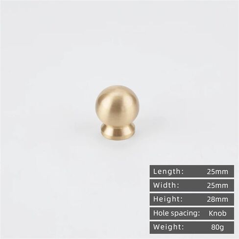 Solid Brass Ball Shaped Base Long Handle Hardware Gold Copper Pull Kitchen Cabinet Drawer 1Pcs(6642) in Saudi Arabia
