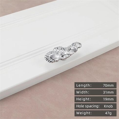 Furniture Hardware Gold Handle Kitchen Cabinet Zinc Alloy Drawer Wardrobe 1Pcs(6103-Chrome) in Saudi Arabia