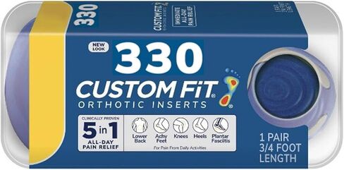 Custom Fit Orthotics 3/4 Length Inserts CF330, Arch Support Insoles for Men Women, Get Clinically Proven All-Day Relief from Lower Back, Knee, Plantar Fasciitis & Heel Pain, Achy Feet in Saudi Arabia