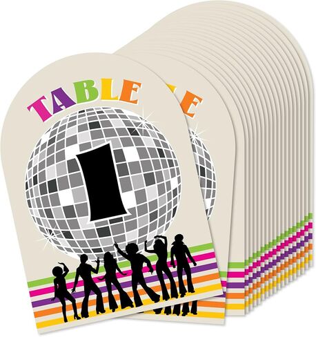 Big Dot of Happiness 50’s Sock Hop - 1950s Rock N Roll Party Double-Sided 5 x 7 inches Cards - Table Numbers - 1-20 in Saudi Arabia
