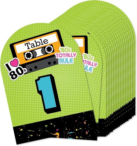 Big Dot of Happiness 50’s Sock Hop - 1950s Rock N Roll Party Double-Sided 5 x 7 inches Cards - Table Numbers - 1-20 in Saudi Arabia