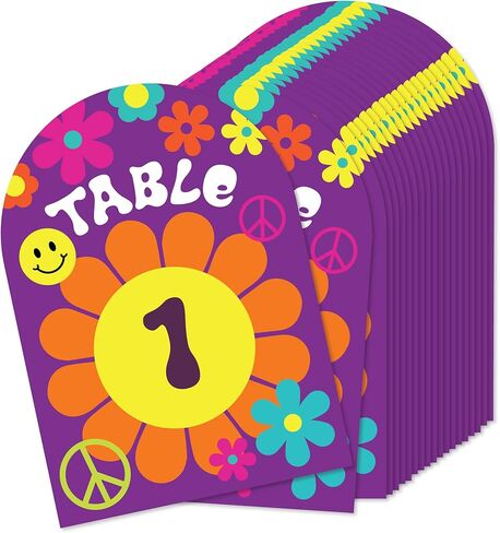 Big Dot of Happiness 50’s Sock Hop - 1950s Rock N Roll Party Double-Sided 5 x 7 inches Cards - Table Numbers - 1-20 in Saudi Arabia