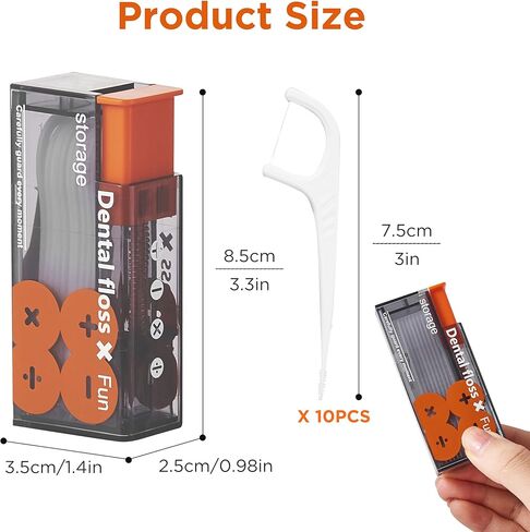 مجموعة موزع خيط تنظيف الأسنان العائلية المكونة من 4 قطع مع 40 قطعة من خيط تنظيف الأسنان، وحاوية خيط تنظيف الأسنان قابلة لإعادة الملء وحامل أعواد الأسنان، طقم أعواد خيط تنظيف الأسنان المحمولة للبالغين (عبوة عائلية من 4 قطع) in Kuwait