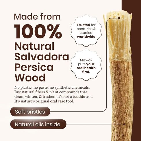 أعواد المسواك، مسواك طبيعي 100%، يبيض بشكل طبيعي، ينعش النفس، أعواد المسواك، أعواد المسواك التقليدية، كمية تكفي 3 أشهر، عبوة واحدة، 12 أعواد المسواك مع حامل. in Kuwait
