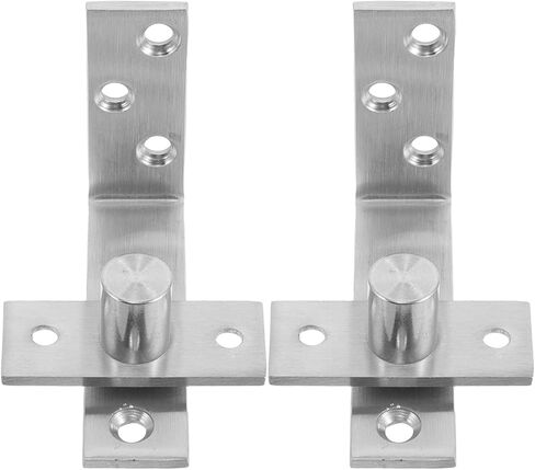 2pcs Stainless Steel Invisible Pivot Door Hinges Heavy Duty Hidden Concealed Cabinet Hinges Anti-Theft Hardware for Wood and Metal Doors in Saudi Arabia