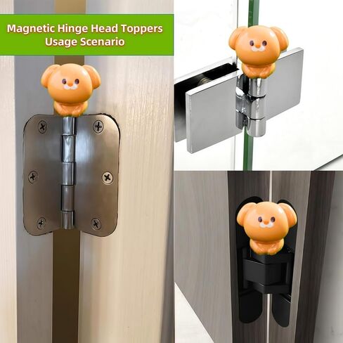 Cute Mini Creative Puppy Hinge Heads Decorative Topper Set 6PCS, Home Decoration,Magnetic Hinge Head Toppers Door Hinge in Saudi Arabia