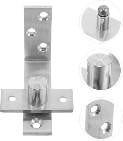 jojofuny 2pcs Stainless Steel Hidden Door Pivot Hinges Concealed Heavy Duty Invisible Hinges for Wood and Iron Doors Smooth Quiet Operation in Saudi Arabia