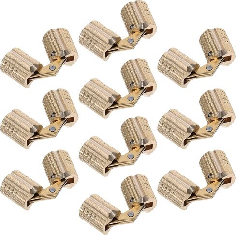 10pcs Copper Hidden Door Hinges 8mm Barrel Invisible Cabinet Hinges for Wooden Boxes Jewelry Boxes Furniture with 180-degree Opening Angle in Saudi Arabia