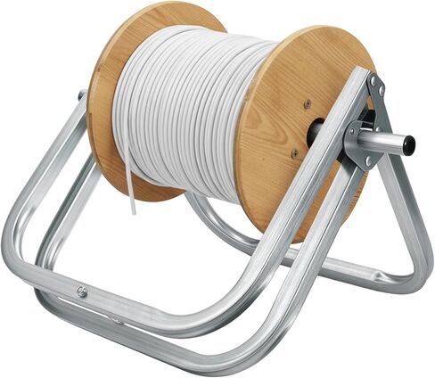 Foldable Single Axle Cable Caddy for Spool, Heavy Duty Steel Cable Caddy 15 x 12 Inch Wire Spool Rack Holder for Cable Reels Dispenser Holds up to 100 lb, for Commercial Industrial in Saudi Arabia