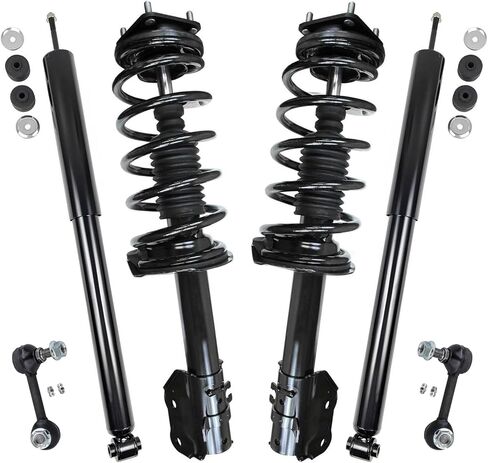 Detroit Axle - 6pc Suspension Kit for 2007-2015 Mazda CX-9, 2 Front Struts with Coil Spring Assembly 2 Rear Shock Absorber 2 Front Sway Bars 2008 2009 2010 2011 2012 2013 2014 Replacement in Saudi Arabia