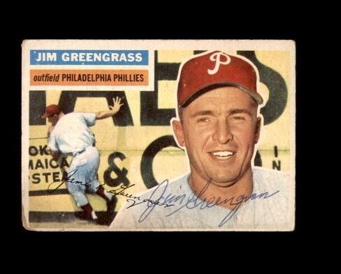 Jim Greengrass Signed 1956 Topps Philadelphia Phillies Autographed in Saudi Arabia