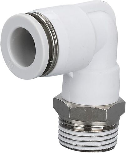PL Thread Elbow Joint Pneumatic PL8-02 Black White Right Angle External Air Pipe Quick 1Pcs(PL12-01(Black)) in Kuwait