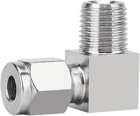 304 Stainless Steel Double Card Sleeve Joint PL8-02 Right Angle Pipe Copper Pneumatic 1Pcs(304卡套PL12-04) in Kuwait