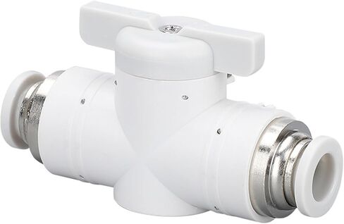 BUC Pneumatic Hand Valve Switch Quick Plugs Connector 4/6/8/10/12 Black Manual 1Pcs(BUC14(white)) in Kuwait