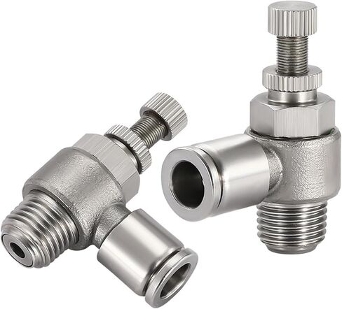 304 Stainless Steel One-Way Regulating Valve Flow Limiting Sl Large Speed Pneumatic Quick 1Pcs(SL12-02) in Kuwait