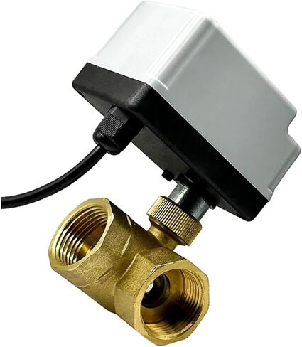 1/2 "3/4" 1 "بوصة صمام كروي ثلاثي الاتجاه صمام كروي نحاسي صمام كروي ثلاثي الأسلاك تحكم ثنائي الاتجاه مع مفتاح يدوي (1، نوع L_24VDC) in Kuwait