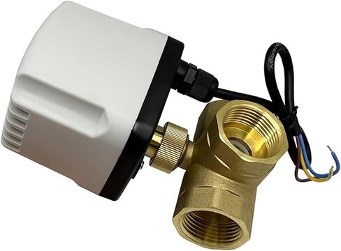 DN25 3 طريقة نحاس IP65 مقاوم للماء صمام كروي مزود بمحرك 3-سلك 2 تحكم T نوع AC220V DC12V DC24V صمام كروي (نوع 24VDC_T) in Kuwait