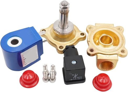 صمام الملف اللولبي ذو القطر الكبير من سلسلة SMS، صمام الملف اللولبي المغلق عادة، G3/8 بوصة إلى G2 صمام الماء والغاز النحاسي، AC24V 110V 220V DC24V(1,G_DC 24V_NBR) in Kuwait